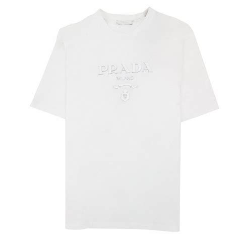 prada white t shirt mens|Prada milano t shirt price.